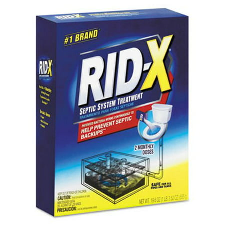 Rid-x Septic System Treatment, Concentrated Powder, 19.6 oz, 6/Carton