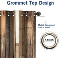 thumbnail image 5 of Rustic Wooden Blackout Curtains Brown Wood Hardwood Floor Plank Board Door of Farmhouse Village Rural Lodge Retro Decor for Bedroom Living Room Grommet Window Drapes 2 Panel Set, 42"x84", 5 of 5