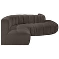 thumbnail image 5 of Meridian Furniture Arc Brown Boucle Fabric Modular Sectional, 5 of 7