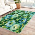 thumbnail image 1 of Floral Rugs for Living Room Bedroom Entryway - Flowers Rug 2x3 - Green Carpet for Home Decor - Washable Non Slip Patterned Indoor Small Area Rug - Soft & Low Pile (ZN&404), 1 of 7
