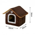 thumbnail image 3 of DOLITY Cat Bed for Indoor Cats, Pet Bed Self Warming Kitten Beds Furniture, Cat Tent Bed in Winter, Cat House Pet Supplies for Kitten Small Dog,Brown Small, 3 of 7