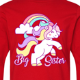 thumbnail image 4 of Inktastic Big Sister Unicorn Long Sleeve Youth T-Shirt, 4 of 5