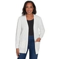 thumbnail image 3 of Alfred Dunner Womens Petite  Chenille Cardigan With Pockets, 3 of 4