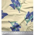 thumbnail image 1 of Soimoi Moss Georgette Fabric Lavender Flower Printed Craft Fabric by the Yard 42 Inch Wide, 1 of 3