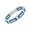 Silver/Blue, variant on Mens 1/2 ctw Lab-Grown Diamond Two-Tone Stainless Steel Link Bracelet