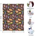 thumbnail image 4 of Brown Dinosaurs Flowers Trees Pattern Blanket,Comfortable Soft Lamb Wool Throw Blanket,All Season,Warm Lightweight Blankets for Sofa Bed Couch Living Room Chair,30"x40", 4 of 4