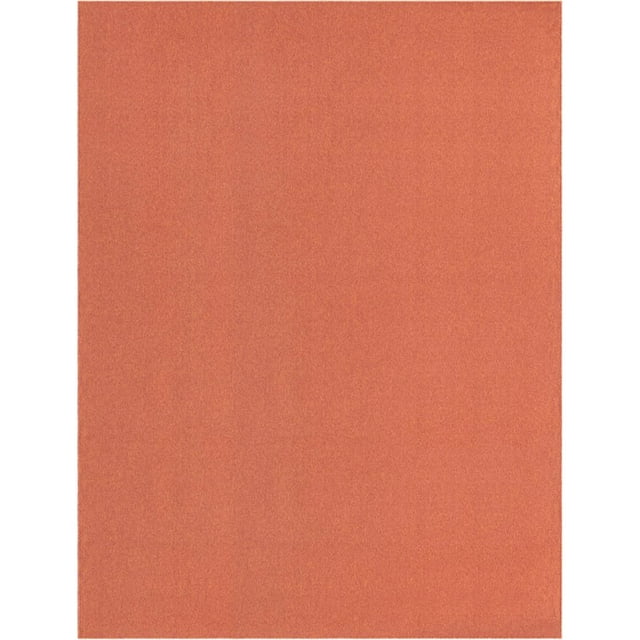 Unique Loom Everyday Shag Plush Area Rug 9' x 12' Rectangle in Terracotta