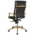 thumbnail image 4 of High Back Black LeatherSoft Swivel Office Chair - Gold Frame, Synchro-Tilt, 4 of 4