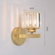 thumbnail image 5 of Lámpara de pared LED de metal posmoderna exquisita lámpara de pared de cristal decoración del hogar lámpara de pared sala de estar TV luz de pared dormitorio linterna de noche E27 pasillo de vidrio, 5 of 5