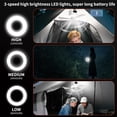 thumbnail image 4 of 11" Camping Fan 10400mAh  Operated, USB Rechargeable Tent Fan with Remote Control,Power ,LED Light,3 Speeds, Portable Ceiling Fan for Camping,, RV,Canopy,Camping Essential (White), 4 of 6