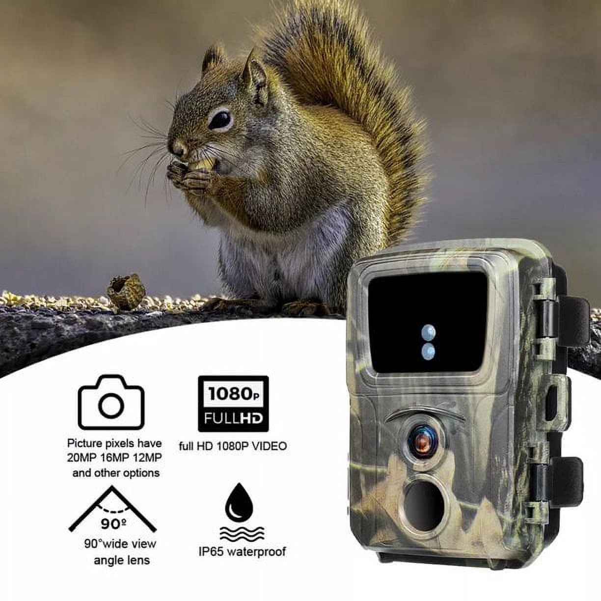 SuntekCam Hunting Trail Monitors, 4 Pack, 32GB SD, 20MP, 1080P, Night Vision, Waterproof, MINI600