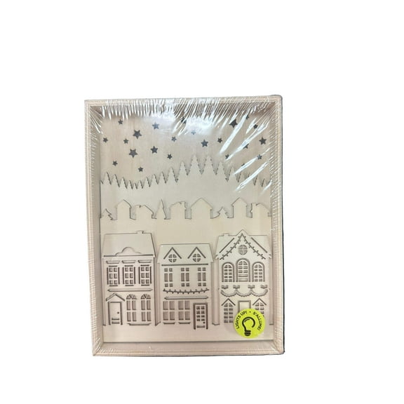 DIY Pre-Lit Paintable Wooden Decor Craft 9in