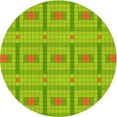 thumbnail image 1 of Ahgly Company Machine Washable Indoor Round Transitional Aloe Vera Green Area Rugs, 3' Round, 1 of 7