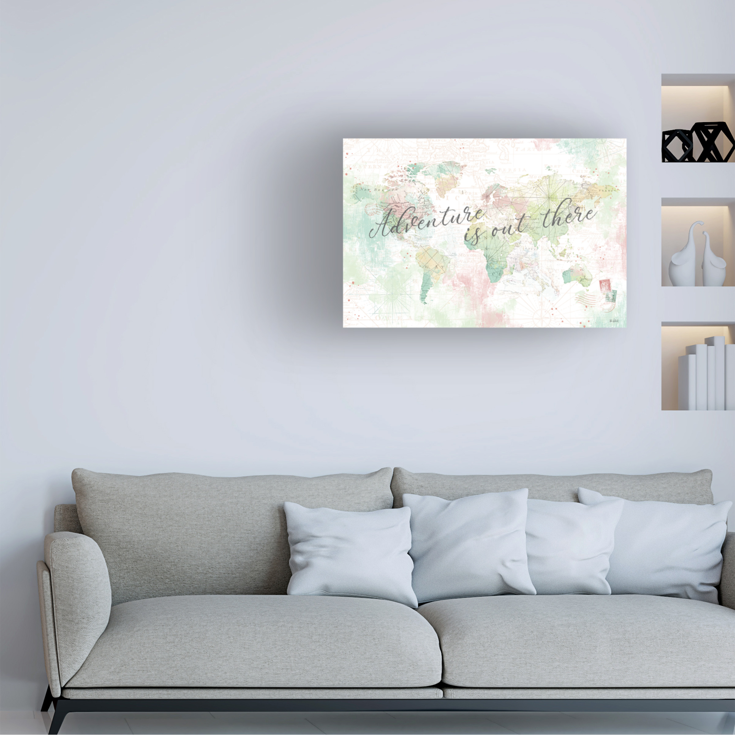 Trademark Fine Art 'World Adventure I' Canvas Art by Katie Pertiet