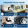 thumbnail image 5 of Electric Spin Scrubber Power Scrubber Latest Upgraded Version High Torque Cordless Cleaning Brush,Shower Cleaning Brush With 8 Replaceable Brush Head(Black), 5 of 8