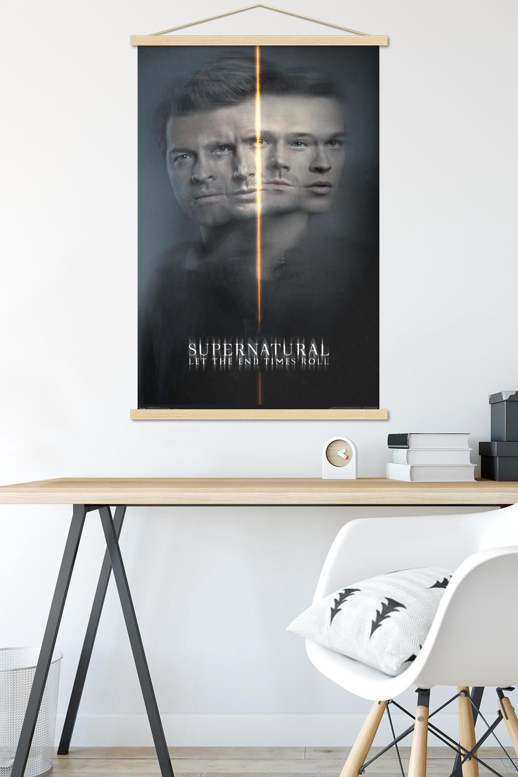 Supernatural - Dual Faces Wall Poster with Wooden Magnetic Frame, 22.375" x 34"