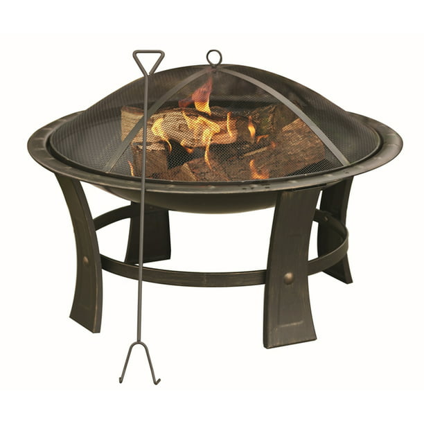 Steel Wood Burning Fire Pit, 35 Round Fire Pit Insert