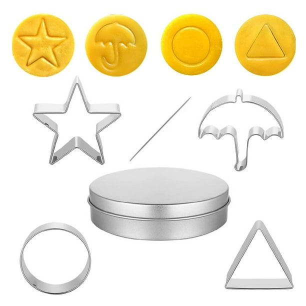 Set de Cortadores de Galletas de Acero Inoxidable 6 piezas | Herramientas para Pasteles, Fondant, Sándwiches, Pan, Queso, Chocolate | Antiadherente, Fácil de Desmoldar | Uso Diario y Festivo