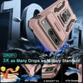 thumbnail image 3 of MUKO Case for Google Pixel 10 Pro XL with Slide Camera Cover+Screen Protector(1 Pack), Rotated Ring Kickstand Military Grade Shockproof Protective Cover-Rose Gold, 3 of 10