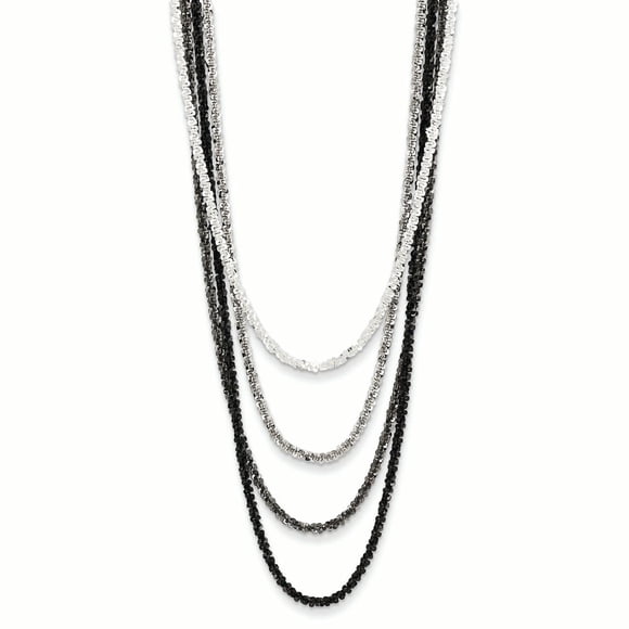 925 Sterling Silver 16.5 Necklace Pendant Charm Chain Multi-str