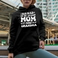 thumbnail image 2 of Blessed to Be Called Mom and Grandma - Wavy Text, Mother's Day or Birthday, Black Hooded Sweatshirt or Hoodie, 3XL, 2 of 5