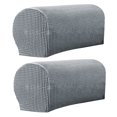 thumbnail image 1 of Cushion 2Pcs Sofa Arm Protector Anti-Slip High Elastic Polyester Simple to Install Armrest Covers Household Supplies Black, 1 of 5