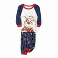 thumbnail image 3 of Christmas Matching Family Pajamas, Cartoon Elk Snowflake Star Print T-shirt String Light Print Trousers for Couple Kids Baby, 3 of 8
