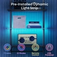 thumbnail image 5 of Bestier 23" Floating Shelves for Wall with LED Light 3-Tier Wall-Mounted Wood Shelves with 8 S-Hooks, Black Carbon Fiber, 5 of 12