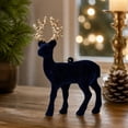 thumbnail image 4 of Navy Blue Reindeer Christmas Tree Hanging Ornament Festive Holiday Decor for Mantel Window Xmas Decoration, 4 of 6