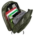 thumbnail image 5 of Solid Color Transparent See Through Mesh Stadium Approved Backpack for Travel and Commuting in Hunter Green, 5 of 9