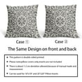 thumbnail image 6 of Light Grey Ethnic Boho Pillow Covers 16 X 16 Inch Bohemian Carpet Style Vintage Gray Flower Print Decorative Throw Pillows Outdoor Linen Square Cushion Case Farmhouse Decor for Home Sofa Bed Set of 2, 6 of 6
