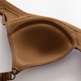 thumbnail image 4 of safuny Everyday Bra for Women Ultra Light Lingerie Color Hollow Out Perspective No Rims Comfort Daily Brassiere Underwear Steel Ring Free Wireless Push-Up Bra Brown M, 4 of 9