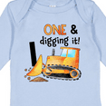 thumbnail image 4 of Inktastic One and Digging It Bulldozer 1st Birthday Boys or Girls Long Sleeve Baby Bodysuit, 4 of 5