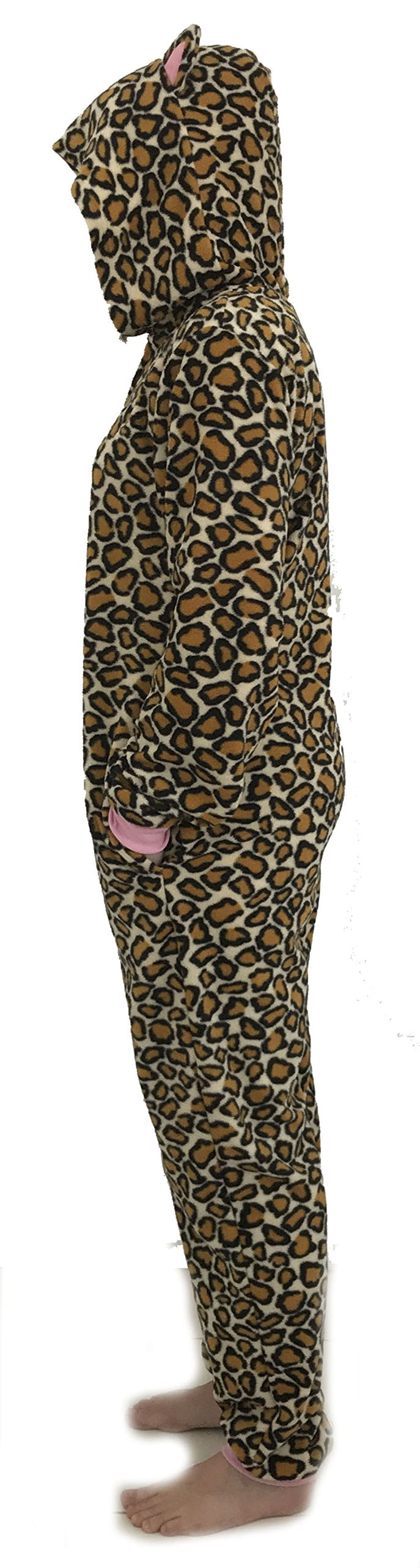 Adult Onesie with Animal Prints / Pajamas (Cheetah, Small)