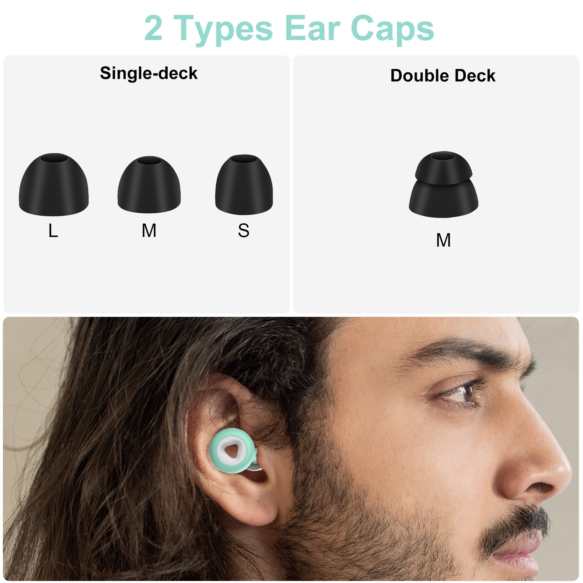  ZQuiet, Flex-Fit Earplugs, Noise Reduction Earplugs for Sleep,  Work, Concerts & Travel, Includes 2 Sizes, Premium Gift Box & Storage Case  : Health & Household