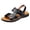 Black, variant on Mens Orthotic Sandals with Back Strap Convertible Arch Support Leather Open Toe Walking Slip on Beach Casual Backless Slides Summer Shoes for Driving Work Non Slip Brown Size 8.5