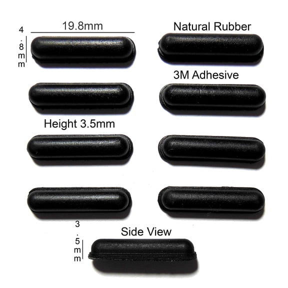 VATH Self Adhesive Rubber Feet 19.8mm(L)x 4.8mm(W)x 3.5mm(H) 8pcs [RB38]