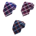 thumbnail image 4 of Fvsianol Necktie Business Tie Men Business Tie Lightweight Multipurpose Adjustable Plaid Print Decorative Gentleman Tie, 4 of 9
