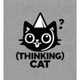 thumbnail image 2 of Thinking Cat Youth Heather Gray Crew Neck Short Sleeve Tee-XS, 2 of 4