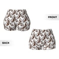 thumbnail image 5 of Lsque Chickens Peck Grain Pattern High Waisted Biker Shorts for Women-Tummy Control Fitness Athletic Workout Running Yoga Gym Shorts,Moisture-Wicking-X-Large, 5 of 9