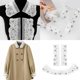 thumbnail image 2 of Polyester Yarn Lace Collar Applique with Crystal Embroidery Design For Fashion Blouse Shirt Dress Crafting Accessories Multicolor, 2 of 4