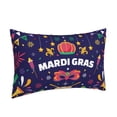 thumbnail image 2 of Bixox Happy Mardi Gras Printed Pillow Protector,Super Soft Ideal for Home,Guests,Rentals - 16"x24", 2 of 8