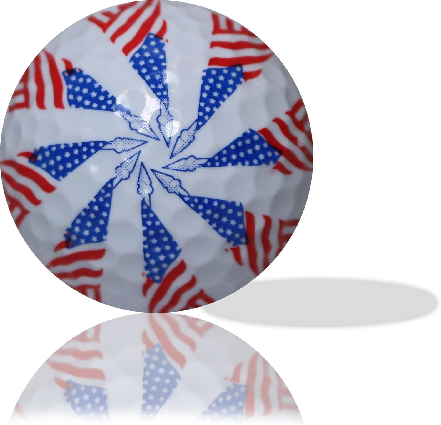 Patriotic Mix Golf Balls – 12 Pack – Red, White & Blue Themed USA Golf Balls by GBM Golf