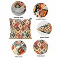 thumbnail image 6 of Throw Pillow Covers, Vintage Moroccan Decorative Throw Pillow Covers 20x20 Inch, Abstract Bohemia Geometric Pattern Orange Square Linen Pillow Cases for Couch/Living Room/Sofa, 6 of 9
