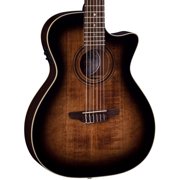 Luna Art Vintage Nylon String Acoustic-electric Guitar - Distressed Brown Burst