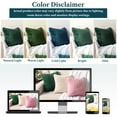 thumbnail image 4 of PAVILIA Fluffy Emerald Green Throw Pillow Covers, Decorative Accent Pillow Cases for Bed Sofa Couch, Soft Faux Fur Cushion Cover, Square Sherpa Pillowcases, Home Room Decor, Green, 18x18 Set of 2, 4 of 9