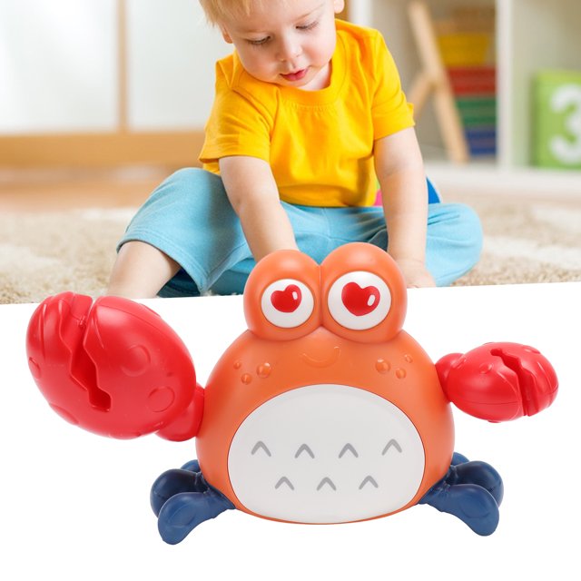 Juguetes para bebés con forma de cangrejo que se arrastran modos duales seguros máquina de cuentos para bebés sin rebabas para educación temprana para bebés mayores de 18 ANGGREK Otros