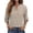 26#Khaki, variant on Women's Button Down Shirts V Neck Long Sleeve Tops Casual Work Shirt with Pocket S-2XL