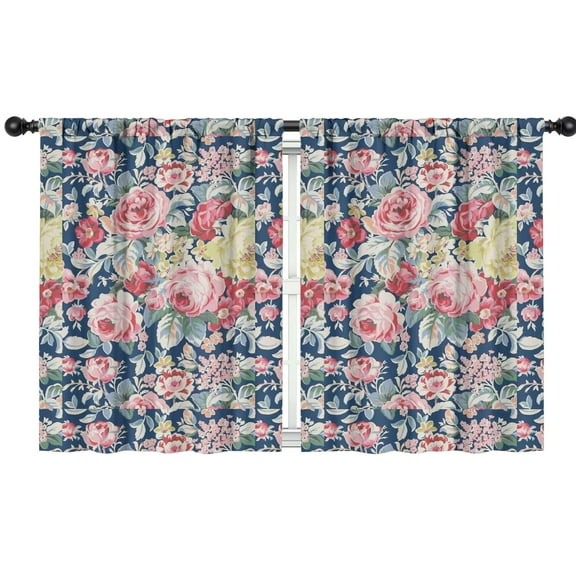 Blackout Kids Curtains,Pioneer Flower Childrens Insulated Curtains Set Of 2,Bedroom Essentials,Toddler Room Decor 42x54in(106x137cm)