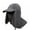 Gray, variant on Fishing Cap with Ear Neck Flap Cover，Outdoor UV Protection Waterproof Quick Dry Sun Hat Visor Neck Cover Cap For Hiking Fishing